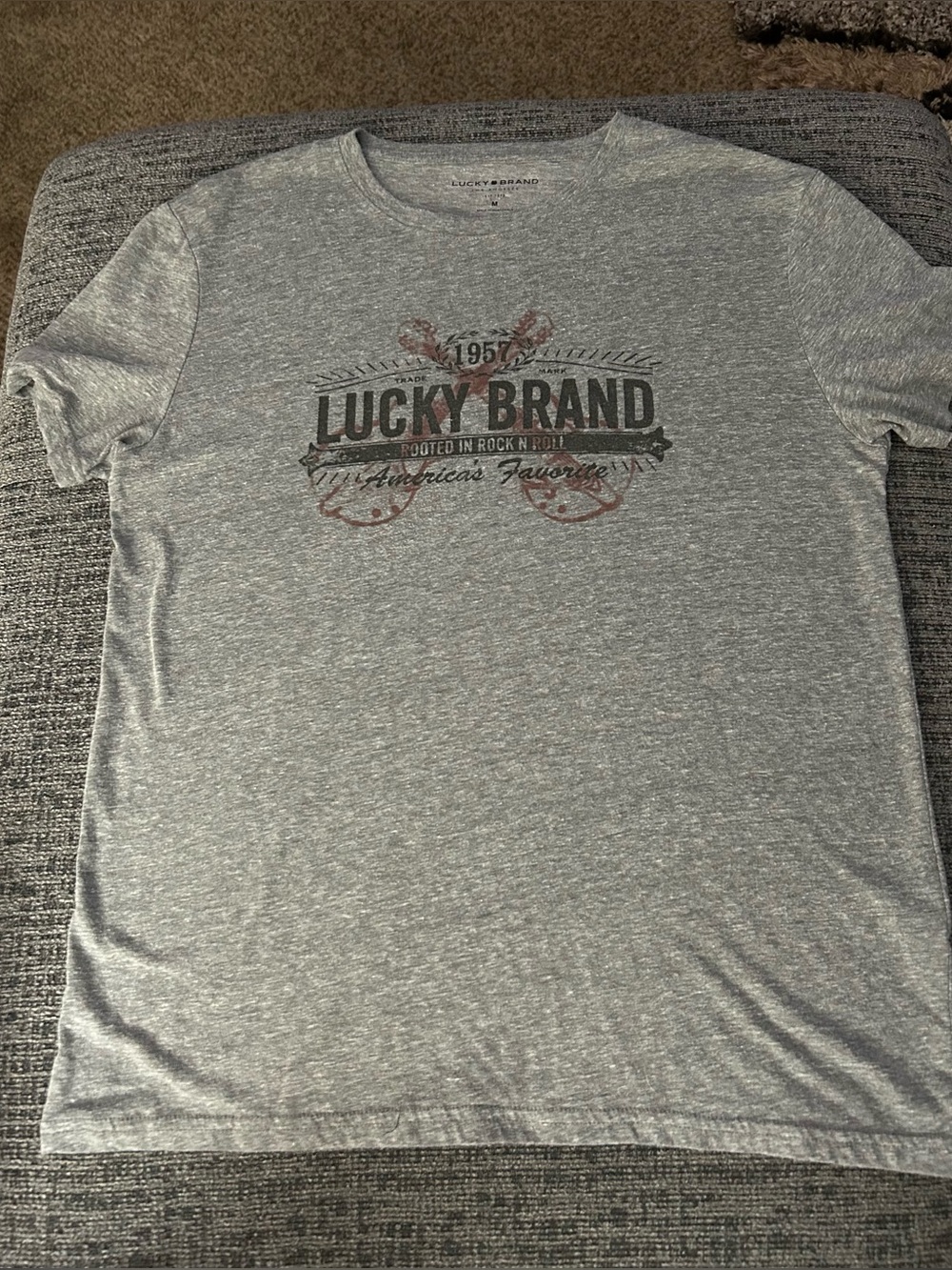 Lucky Brand Men's Gray Graphic T-Shirt